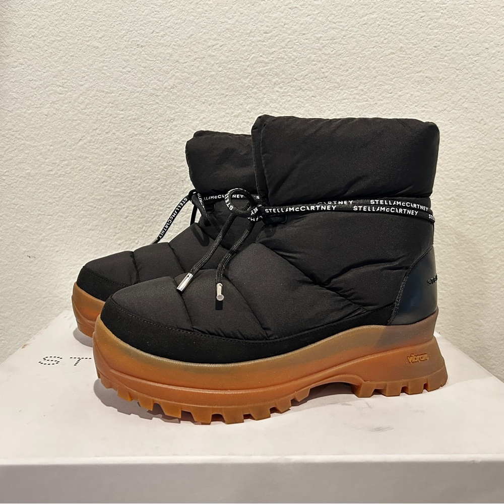 Stella McCartney Trace Recycled Polyamide Booties in Black, Size 40, New in Box